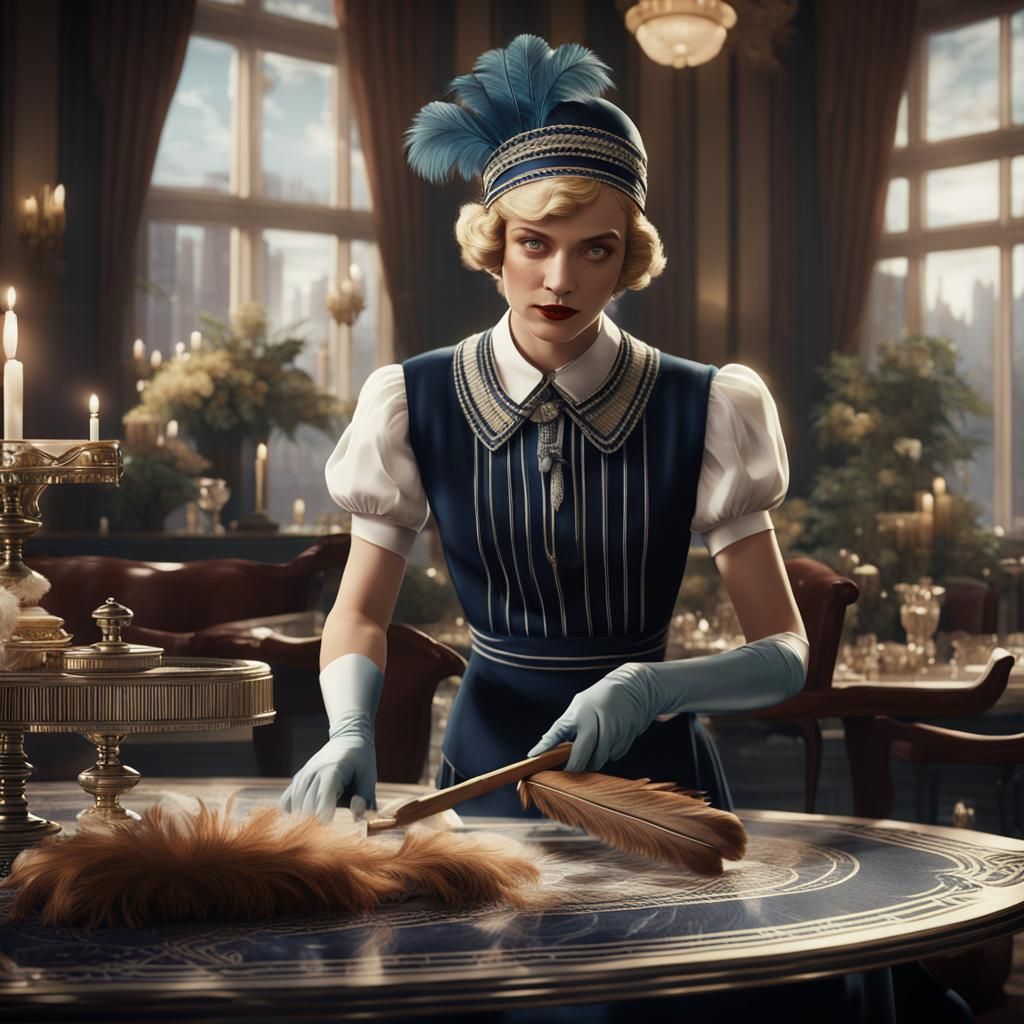 Art Deco Style, Female Maid