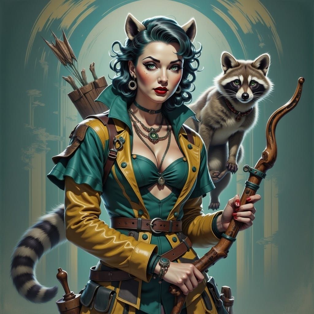 Elegant Female Thief in Dark Fantasy Setting