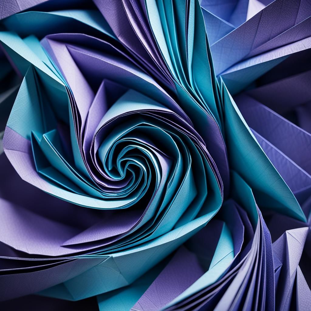 Origami Papercraft Sculpture in Soft Focus