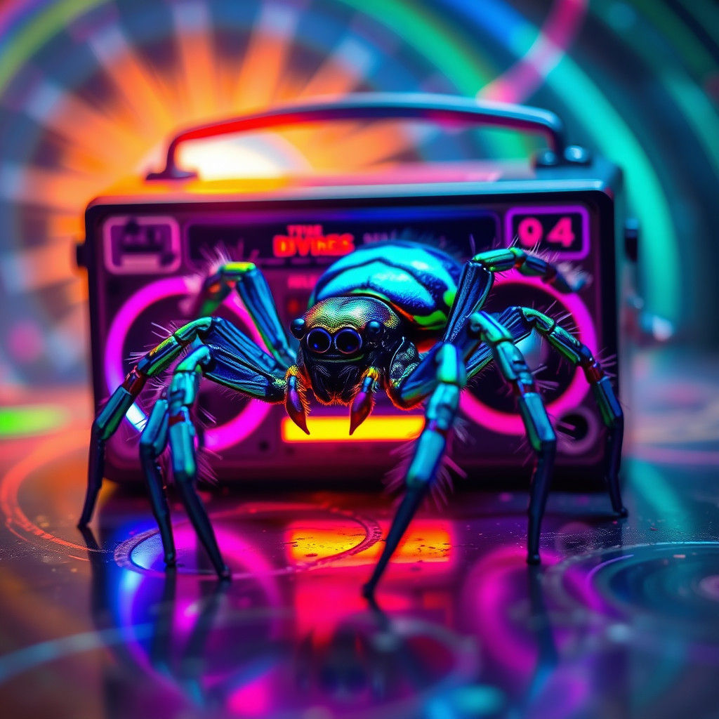 Dancing Peacock Spider in a Microscopic World