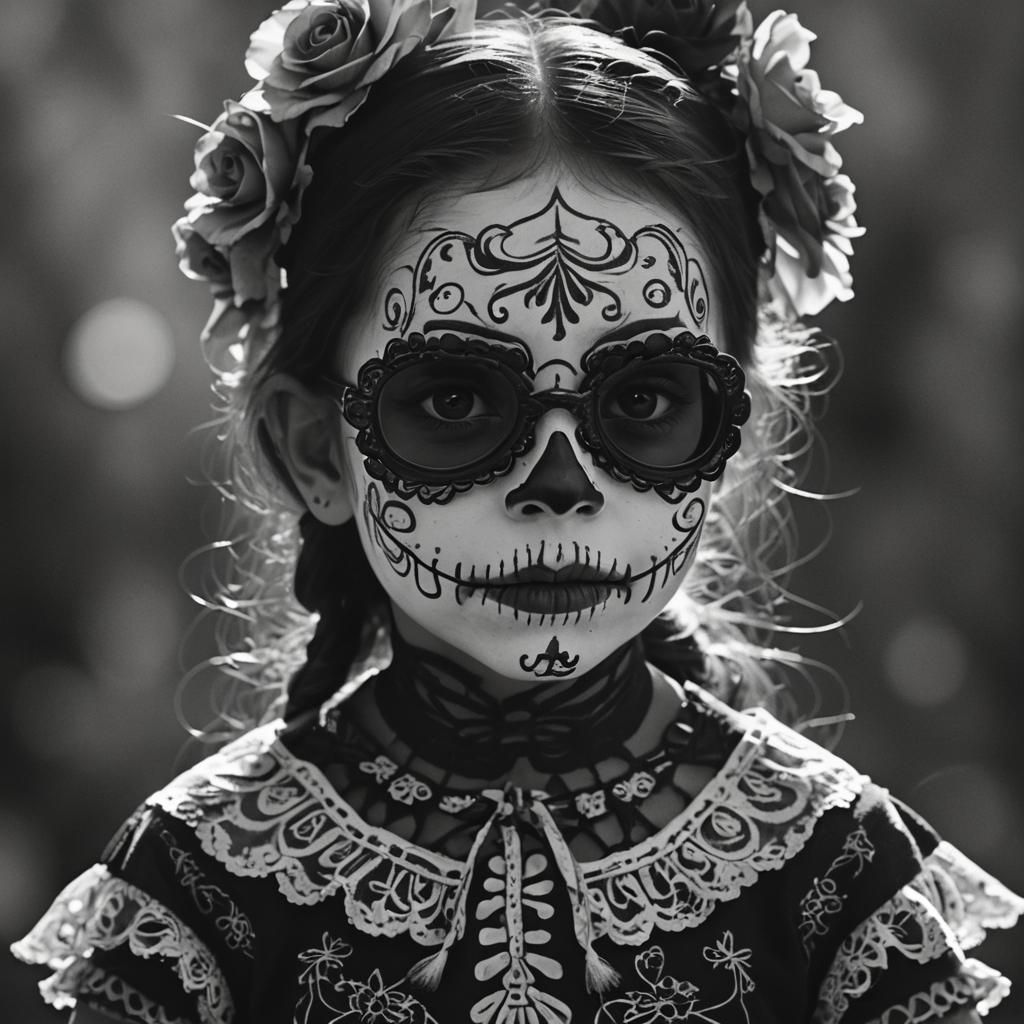 British Girl as Catrina in Hyper-Realistic Film Still