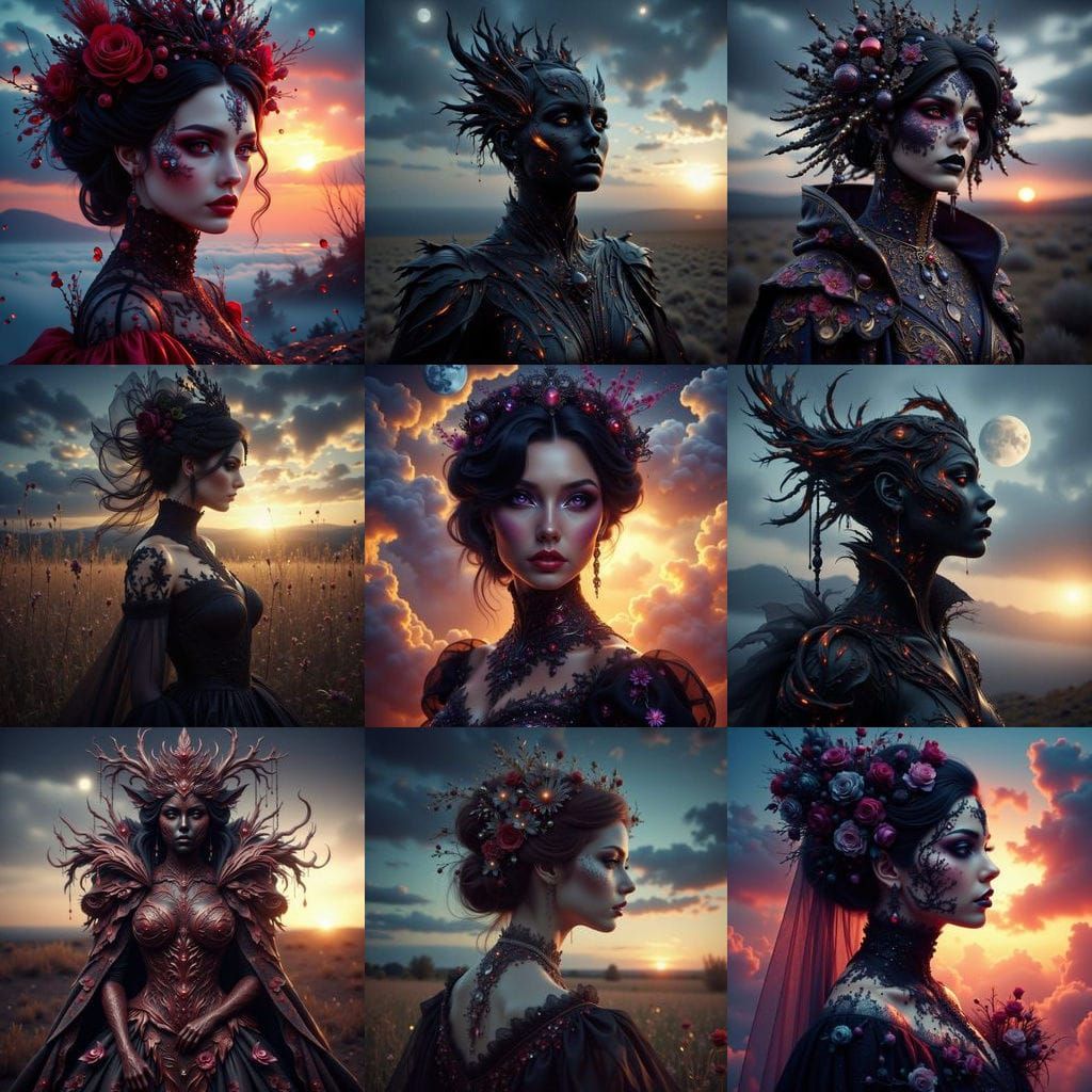 Drow Elf Under Moonlight, Twisted Portrait of Betrayal