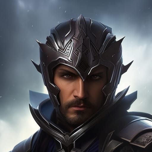 Dark Fantasy Evil Paladin Portrait in Striking Detail