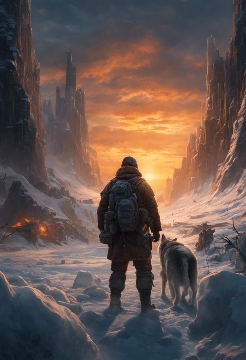 Arctic Explorer Sunset 🐻‍❄️ 🌄