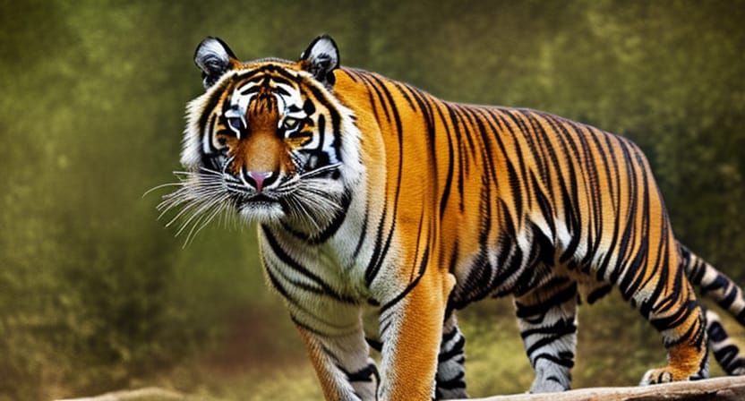 Fierce Tiger Warrior Digital Art