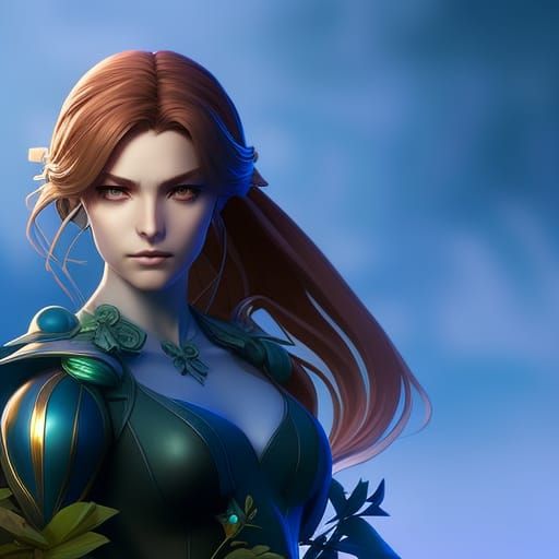 Secret Flower Garden Portrait in Hyperdetailed Style