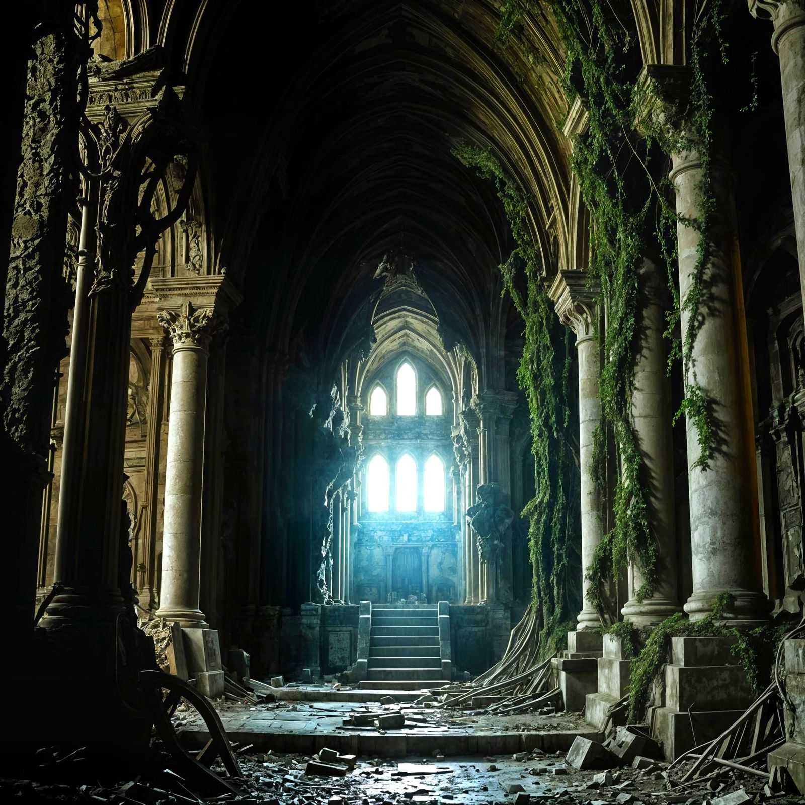 Vast Abandoned Underground Cathedral Chamber