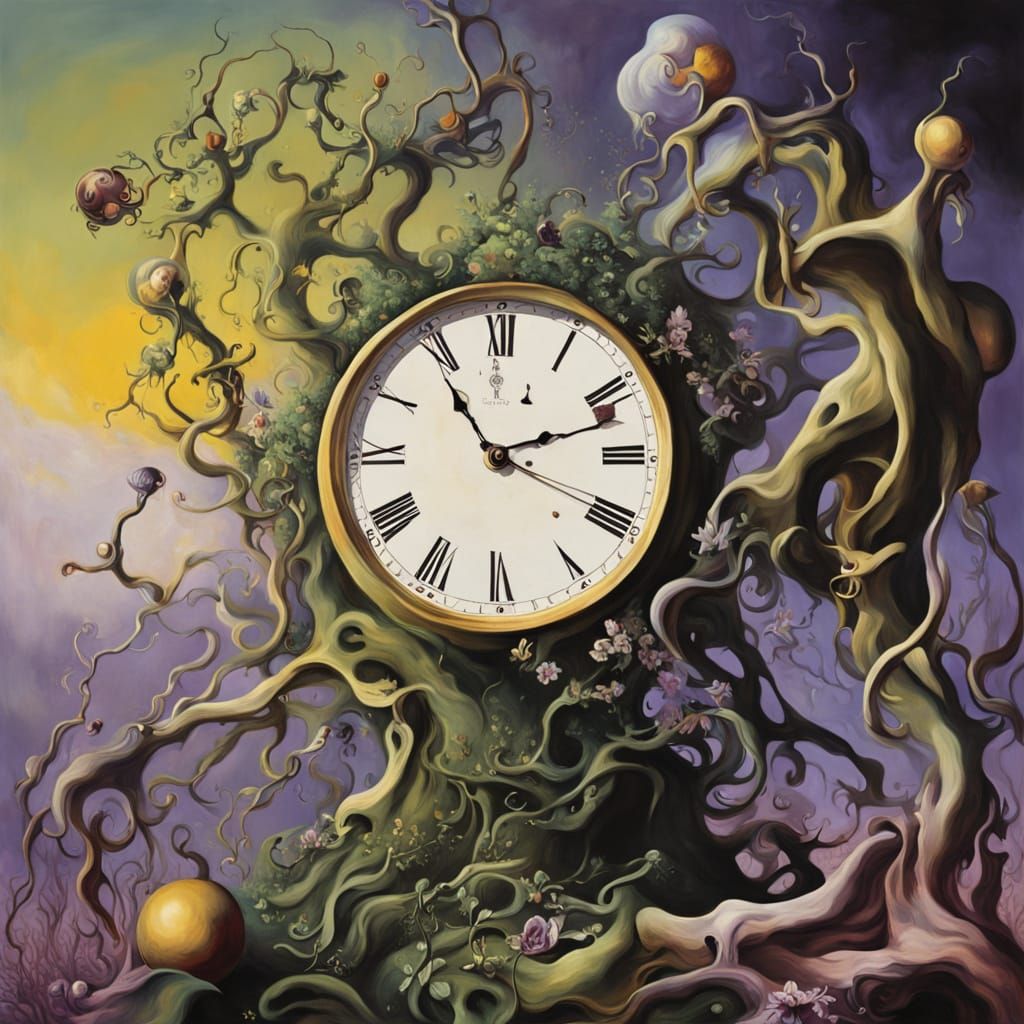 Dreamlike Honeysuckle Landscape in Vibrant, Eerie Colors