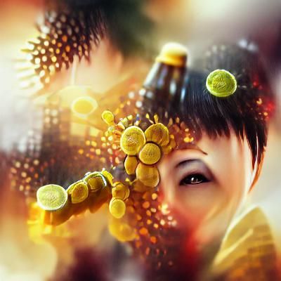 Abstract Bokeh Concept Art of Chinese Woman