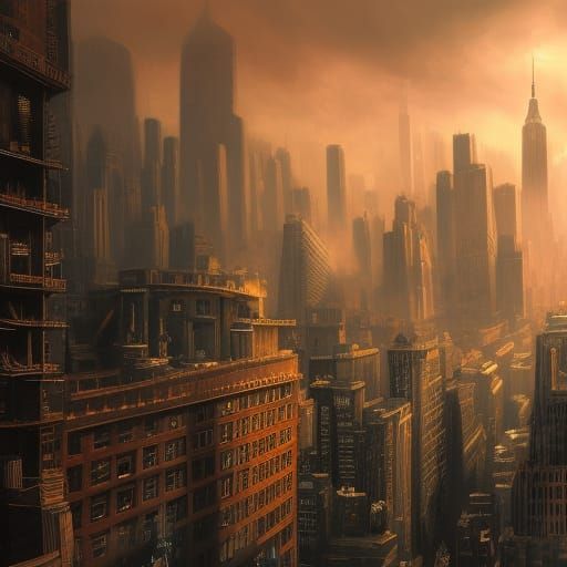 Powerful New York City Fantasy Concept Art