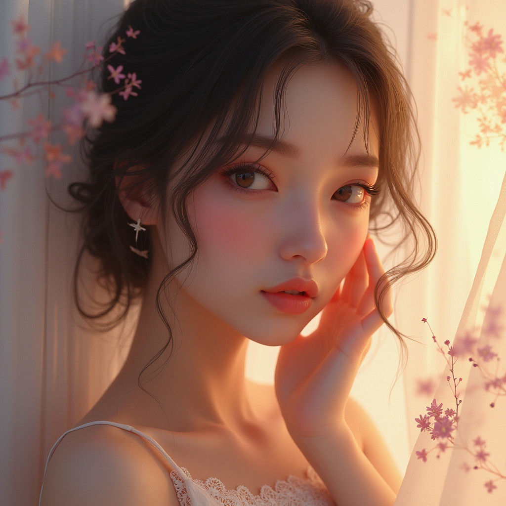 Serene Beauty in Soft Light: Matte Painting