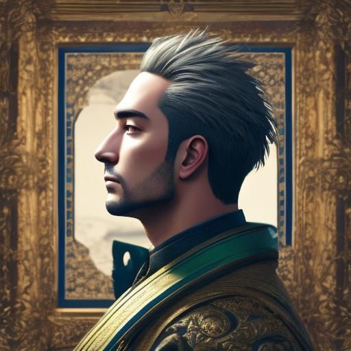 Sci-Fi Portrait: Young Man in Detailed 4K