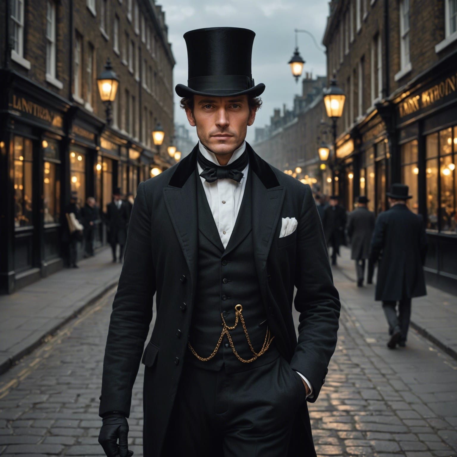 Victorian Hero Walks London Streets in Realistic Photo