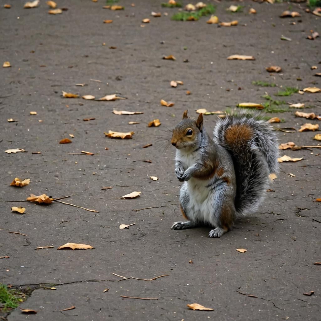 Squirrel in Petergof Park