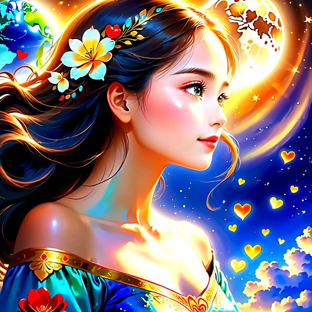 Photorealistic Female Beauty Symbolizing Youth and Success