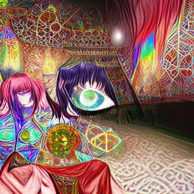 Psychedelic Esoteric Scene Generated by AI