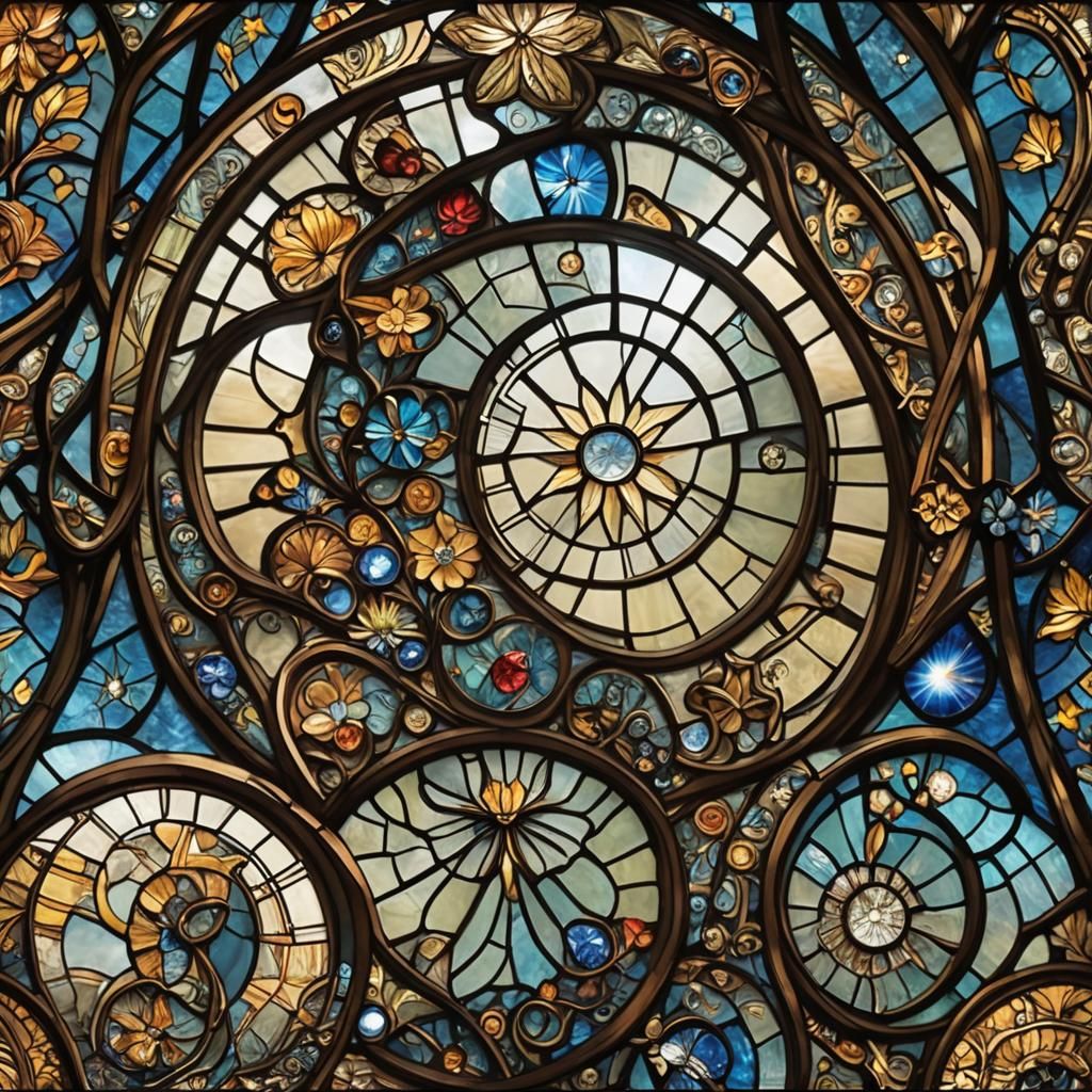 Stained Glass Galaxy: Old World Hyperdetailed Art