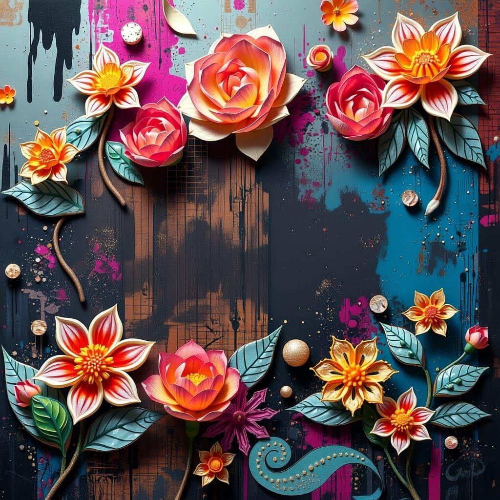 Elegant 3D Script in Whimsical Art Deco Setting