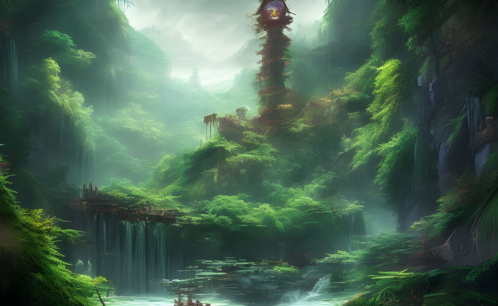 Lush Rainforest Scene in Detailed 3D