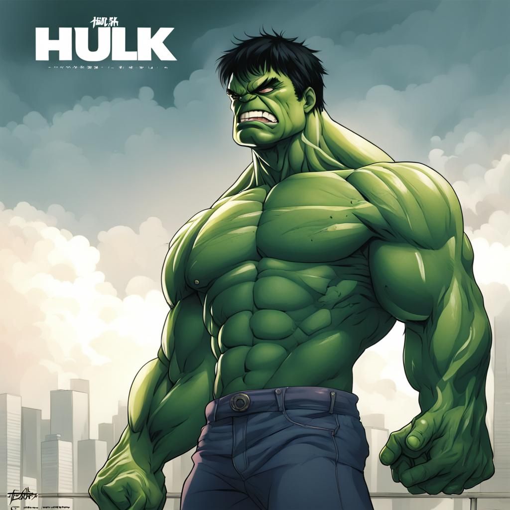 Hulk in Anime Key Visual Style