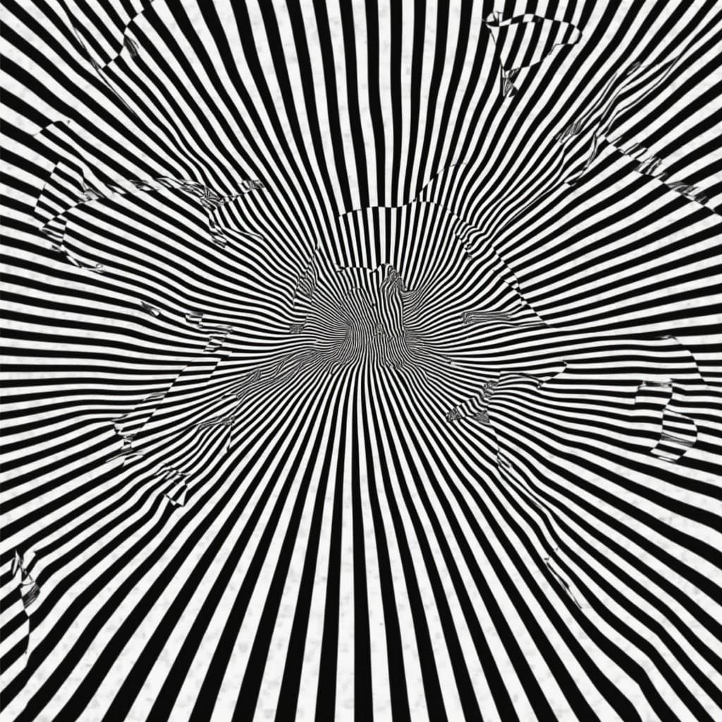 Illusionary Geometric Pattern in Minimalist Style