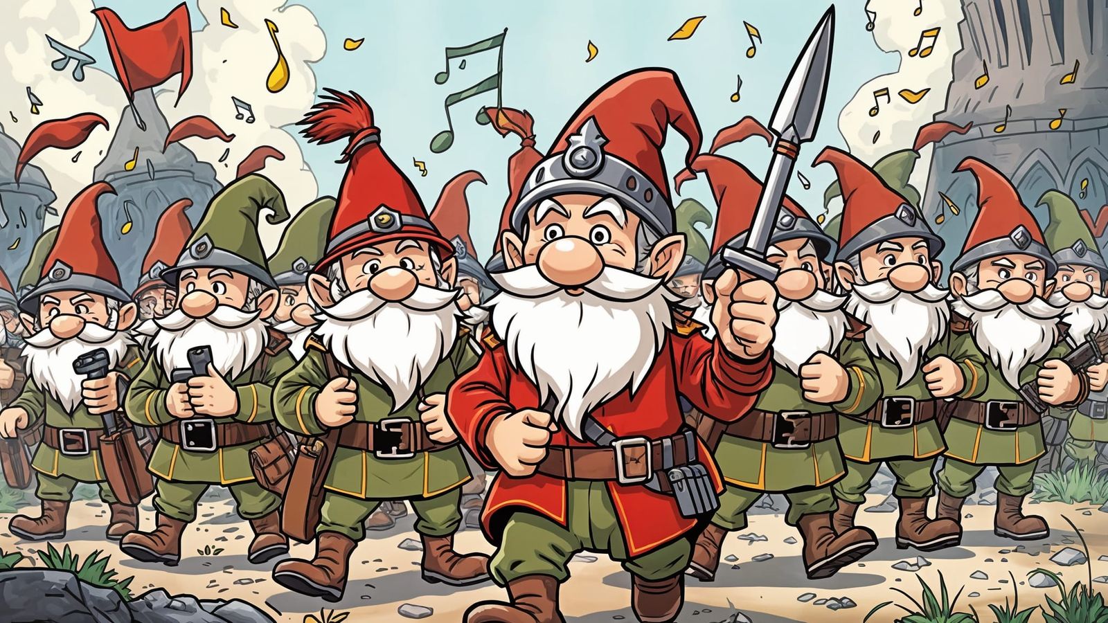 Fairytale Dwarves Prepare for Battle in Vibrant Comic Book S...