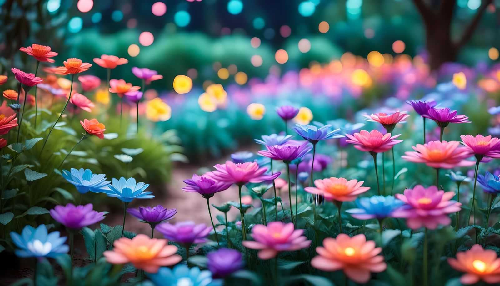 Holographic Garden with Dynamic Flowers, Professional Photog...
