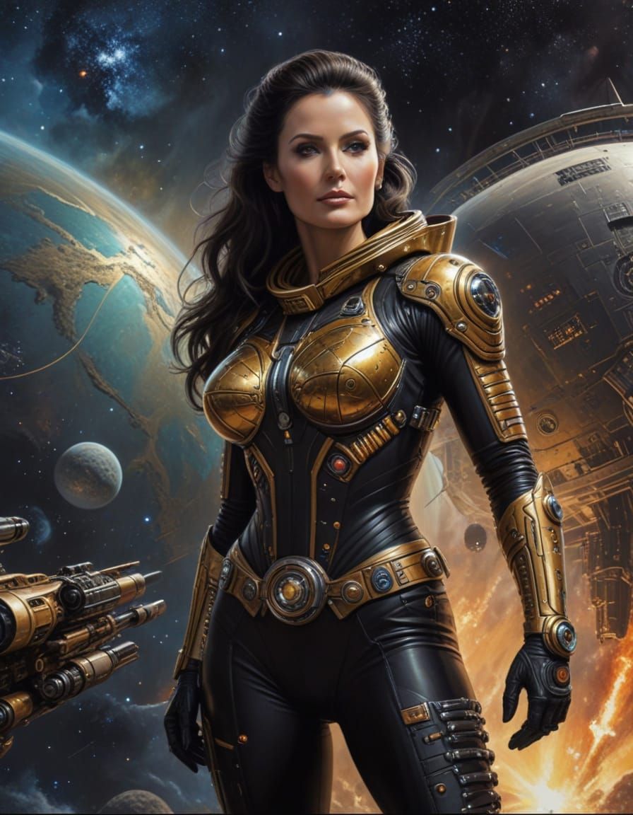 Epic Atompunk Space Explorer in Golden Ratio