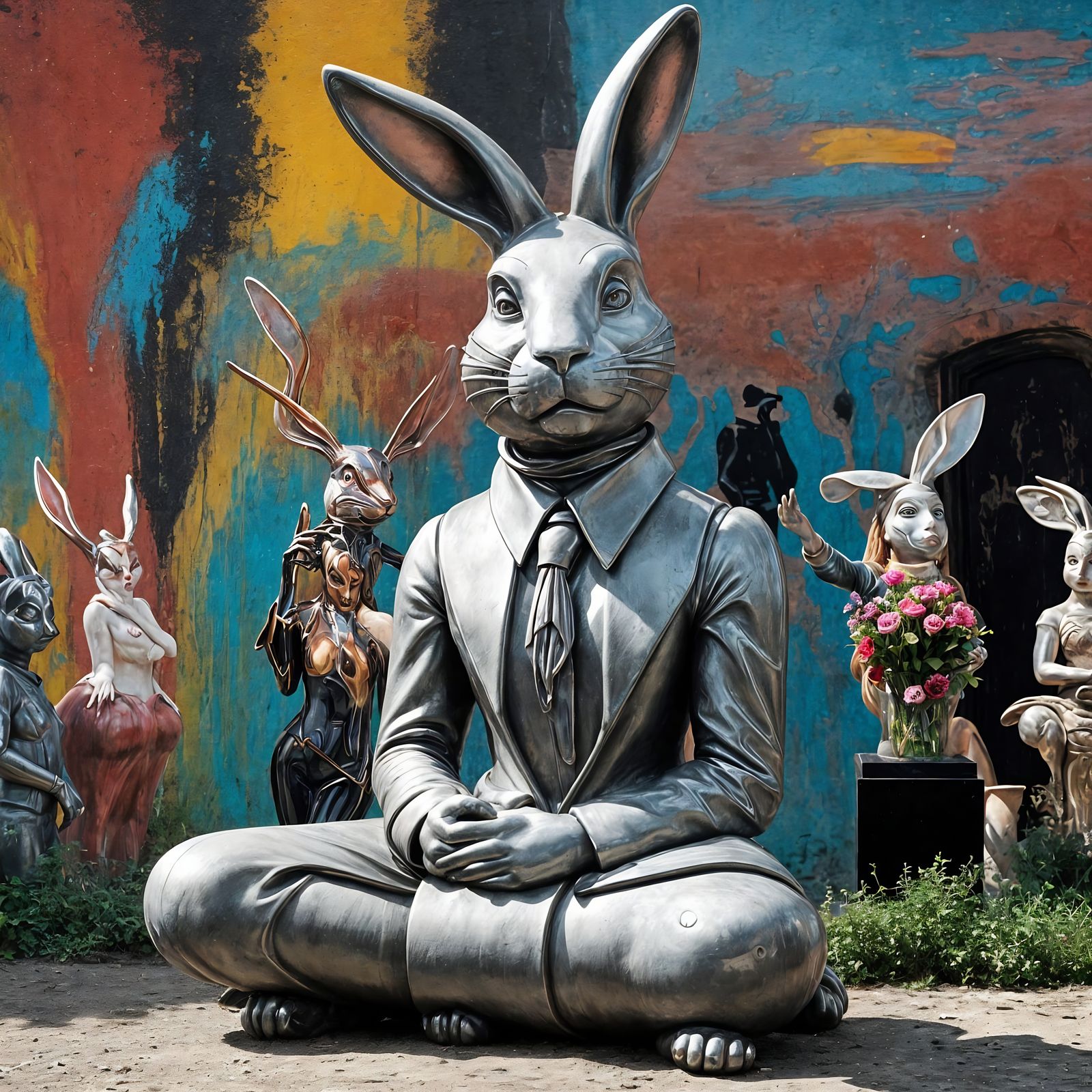 Psychedelic Jessica Rabbit Graffiti Bust