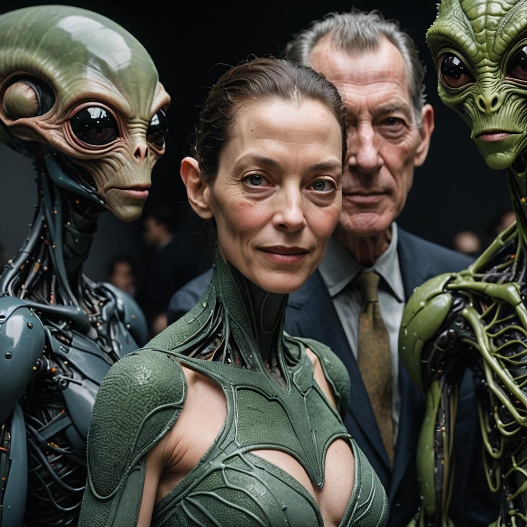 Hyperrealistic Alien Party: Futuristic Photography in 8K