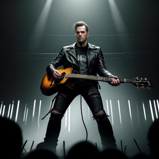 Rock Ballad Icon Lost in Emotional Performance