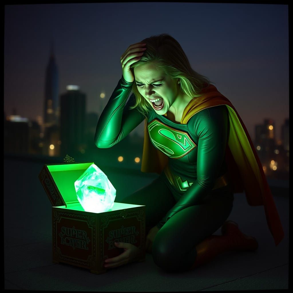 Supergirl Overwhelmed by Kryptonite's Power