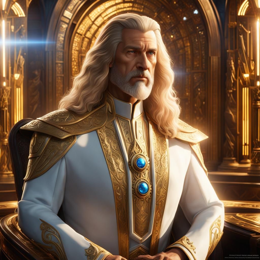 Happy Atlantean Commander Portrait in Unreal Engine