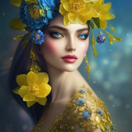 Crystalline Spring Flowers in Hyperdetailed Concept Art