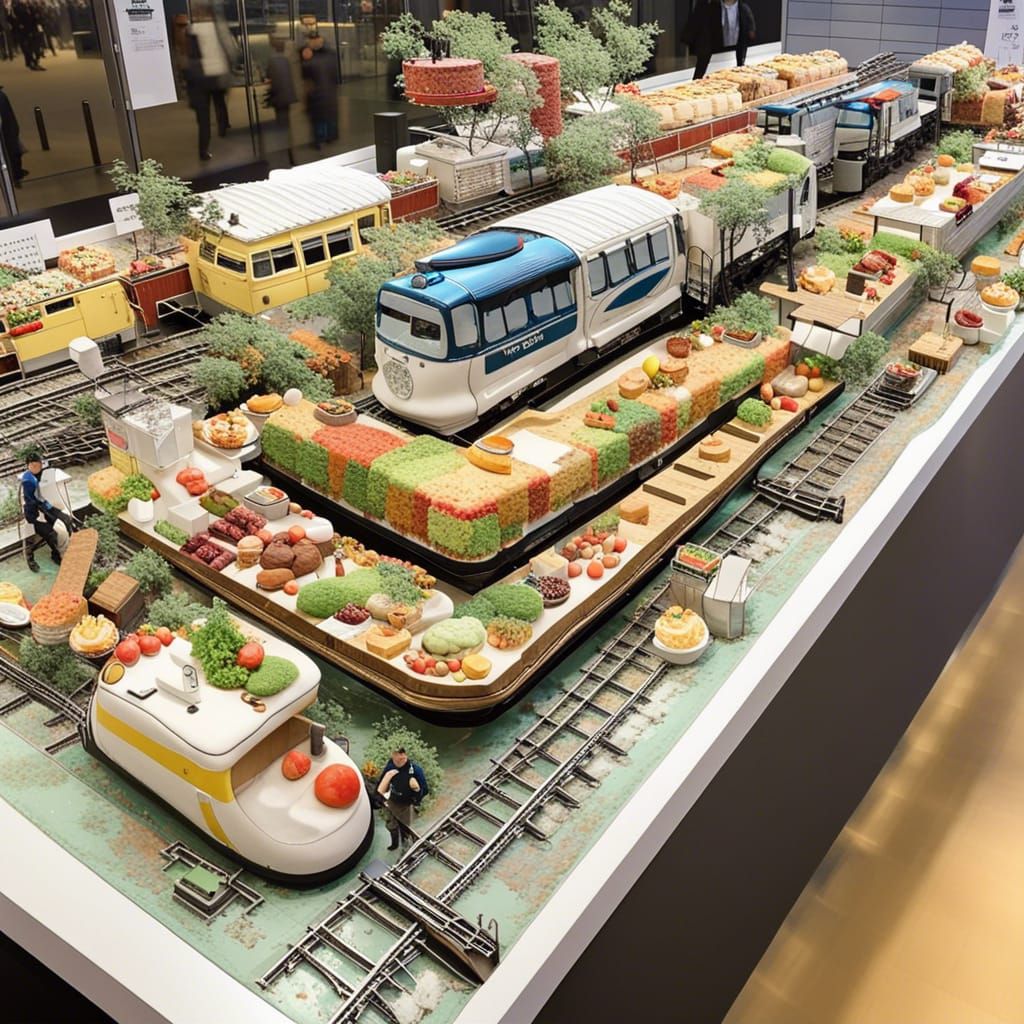 Hyperrealistic Kyoto Train Station Cake Display