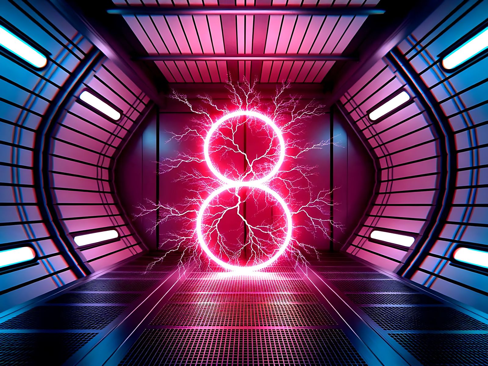 Electric Coil in Futuristic Nuclear Laboratory