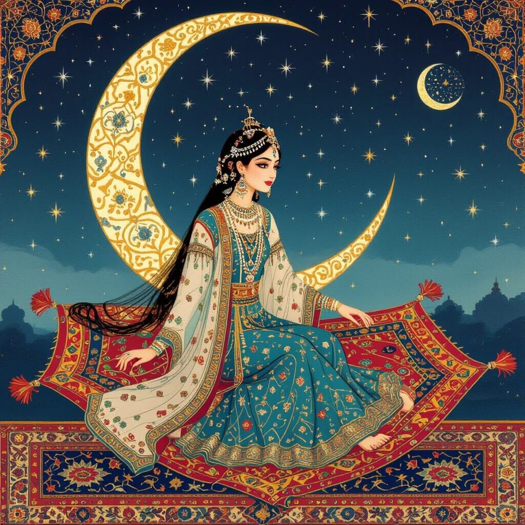 Achaemenid Princess on Flying Carpet