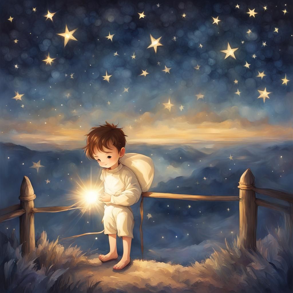 Twinkling Star Lights the Night Sky