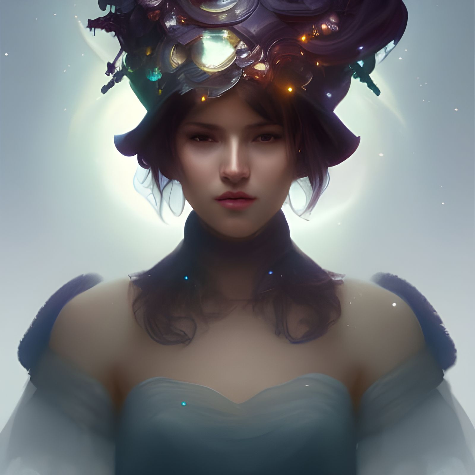 Night Star Hat Portrait in Dynamic Lighting