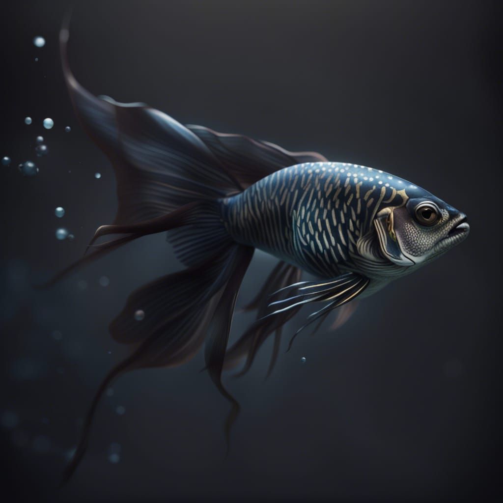 Inky Black Fish in Dark Waters