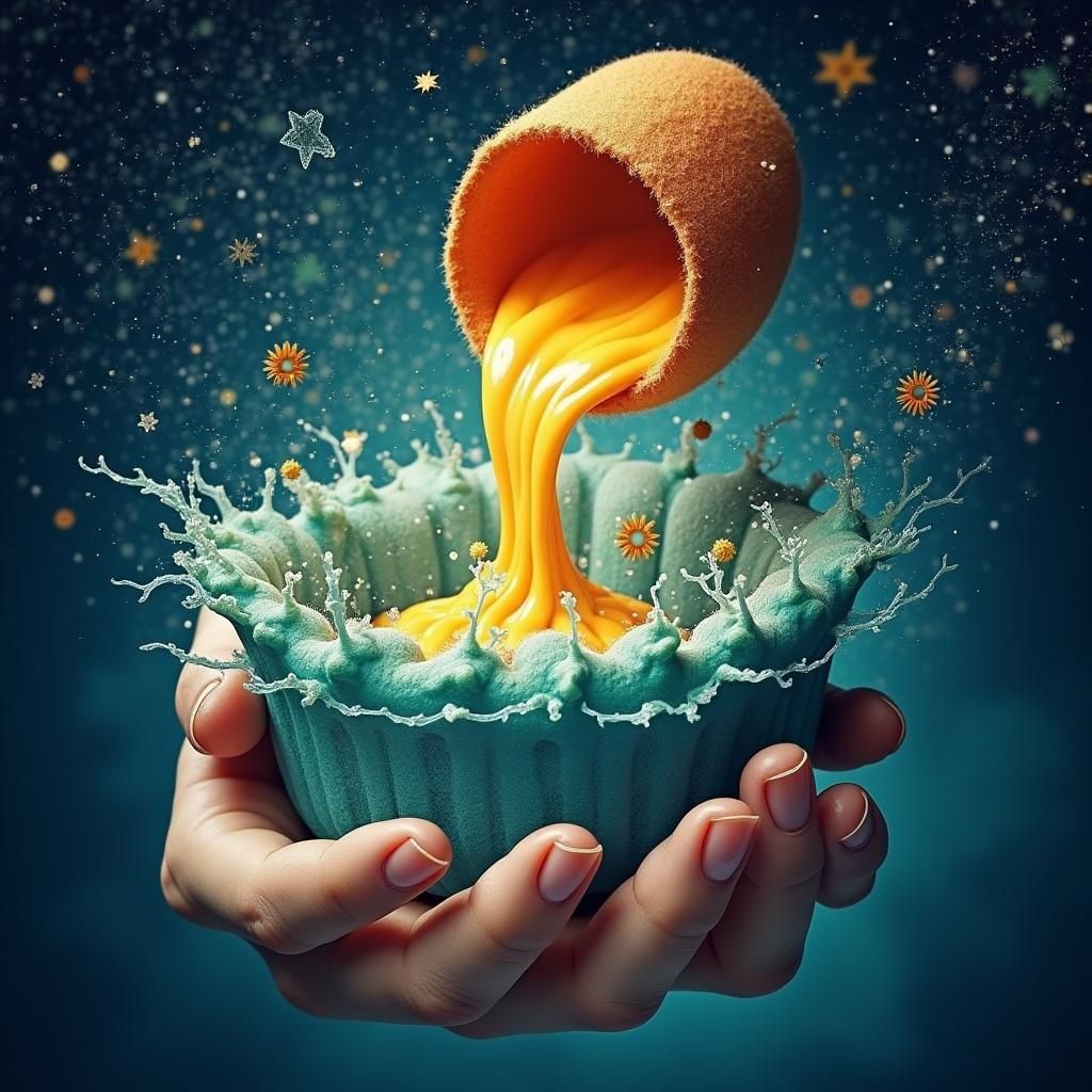 Mystical Egg Bursting with Magical Energy