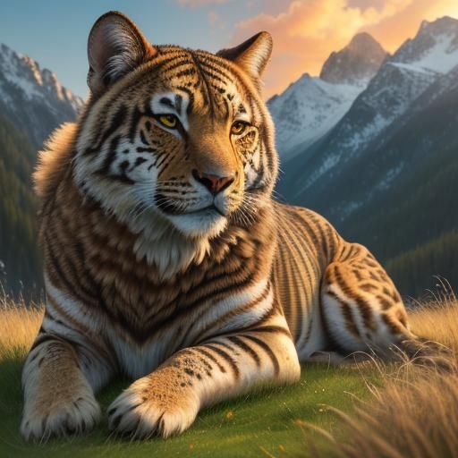 Majestic Pyrenean Mastiff in Mountain Meadow