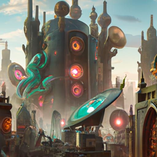 Fantastical Music Concept Art in Deep Color