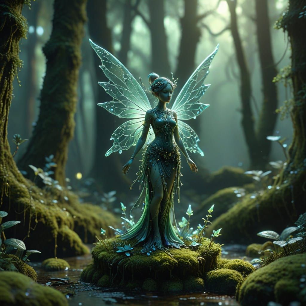 Jade Fairy in Fantastical Forest
