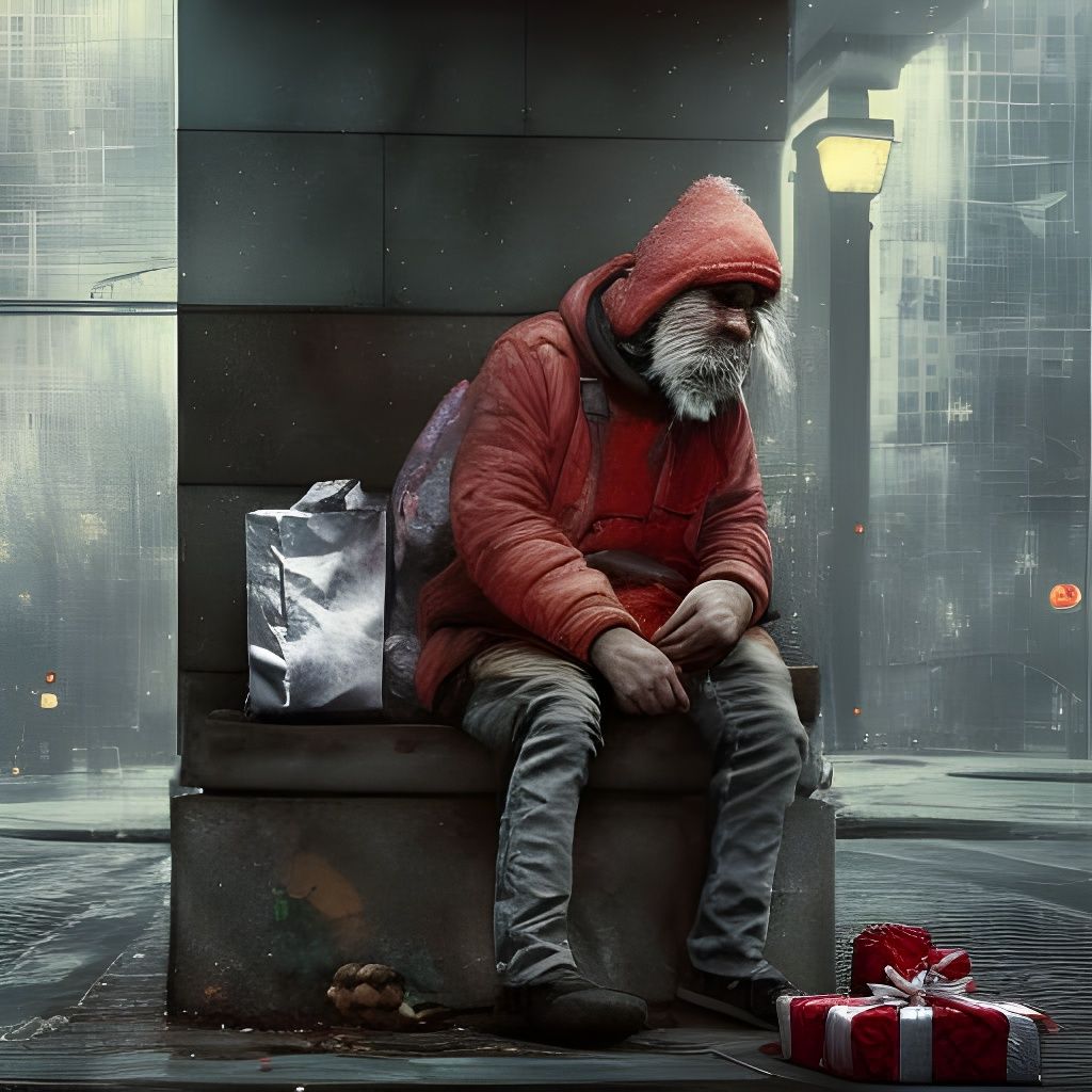 Christmas Gift for Homeless Man: Cinematic Photography