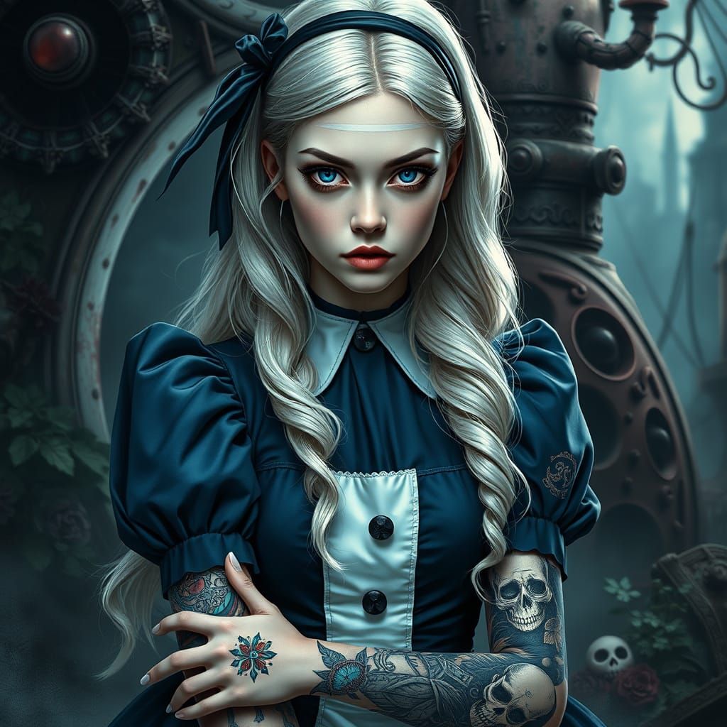 Ethereal Alice: A Gothic Cyberpunk Reimagining