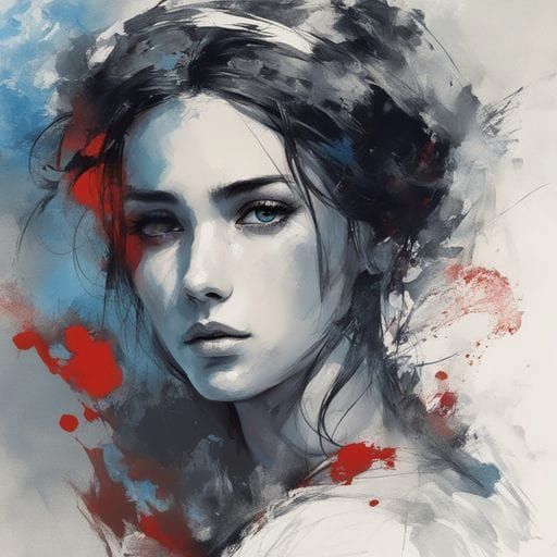 Greek Girl Portrait in 19th Century Style