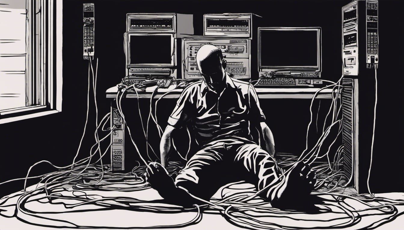 A man chained by technology ( serie 9/9 )
