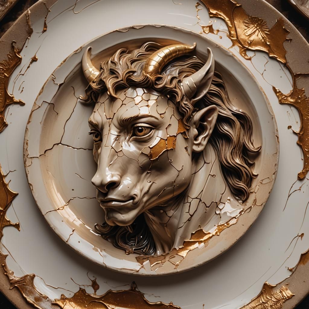 Centaur Emerges: Whimsical Plate Art in Fine Art Photography