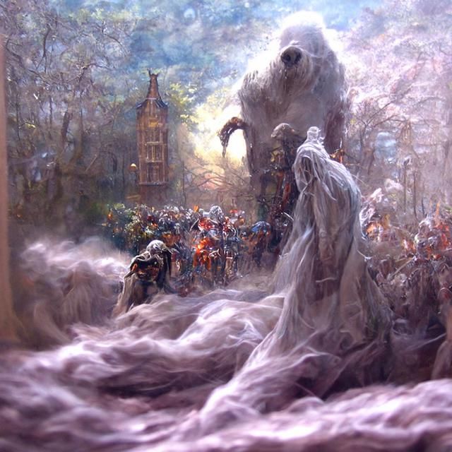 Ethereal Horror Oil Painting in Fantasy Style